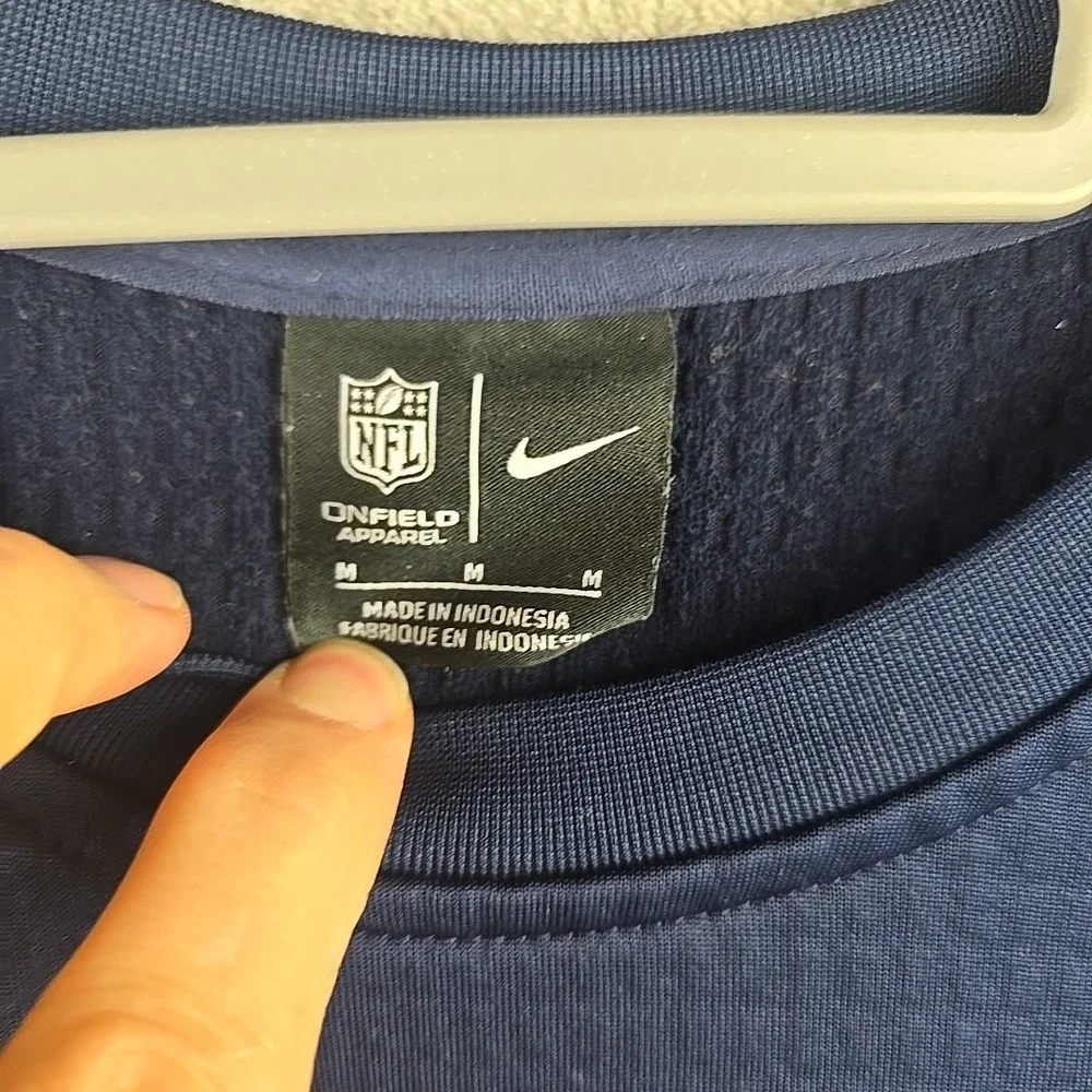 Nike Green Bay Packers On Field Shirt Mens Medium Blue Long Sleeve‎ Thermal
